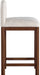 Conrad - Linen Counter Stool With Brown Legs - Simple Home Plus