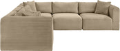 Shaggy - Fabric 5 Piece Modular Corner Sectional - Simple Home Plus