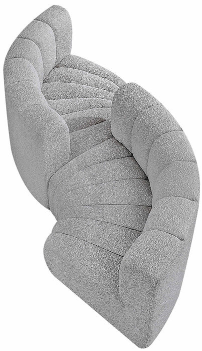 Arc - Boucle Fabric 4 Piece Curved Modular Sofa - Simple Home Plus