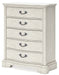 Arlendyne - Antique White - Five Drawer Chest - Simple Home Plus