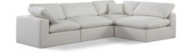 Comfy - 4 Piece Linen Fabric Modular Armless Sectional - Simple Home Plus