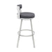 Flynn - Swivel Bar Stool - Brushed Steel - Simple Home Plus