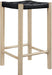 Entwine - Vegan Leather Upholstered Backless Counter Stool - Painted Natural - Simple Home Plus