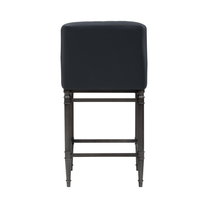 Marvin - Steel Frame Faux Leather Upholstered Counter Height Barstool