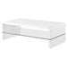 Airell - Rectangular Coffee Table With Shelf - White High Gloss - Simple Home Plus