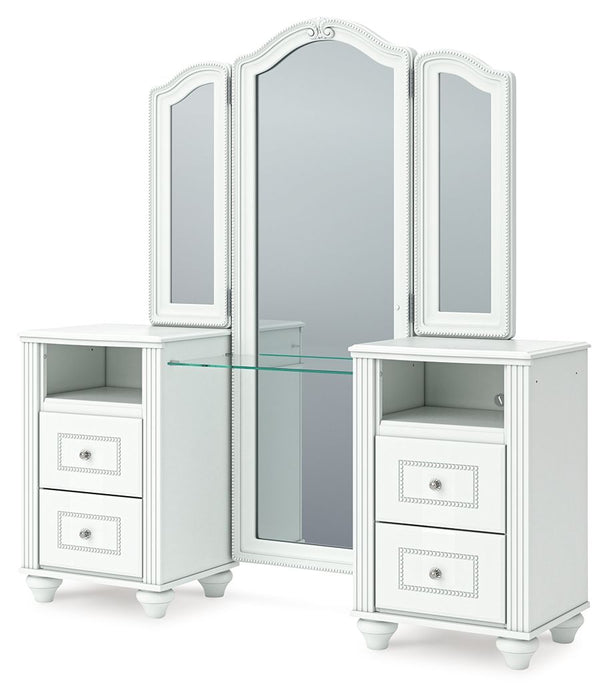 Kozlani - Vanity With Mirror - White - Simple Home Plus