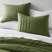Porter - Queen Soft Washed Pleated Comforter Set - Olive Green - Simple Home Plus