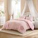 Gracie - Full/Queen Floral Reversible Duvet Cover Set - Pink - Simple Home Plus