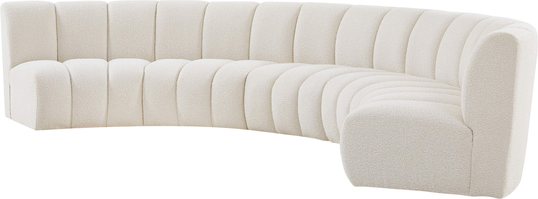 Infinity - 5 Piece Boucle Modular Sectional - Simple Home Plus
