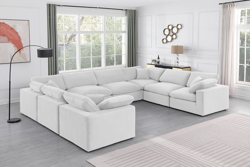 Comfy - 8 Piece Velvet Modular Sectional
