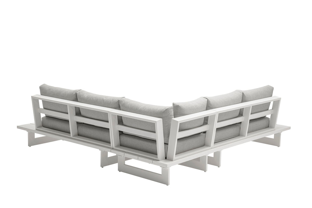 Maldives - Water Resistant Outdoor Patio Sectional With White Frame - Simple Home Plus