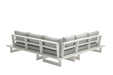 Maldives - Water Resistant Outdoor Patio Sectional With White Frame - Simple Home Plus