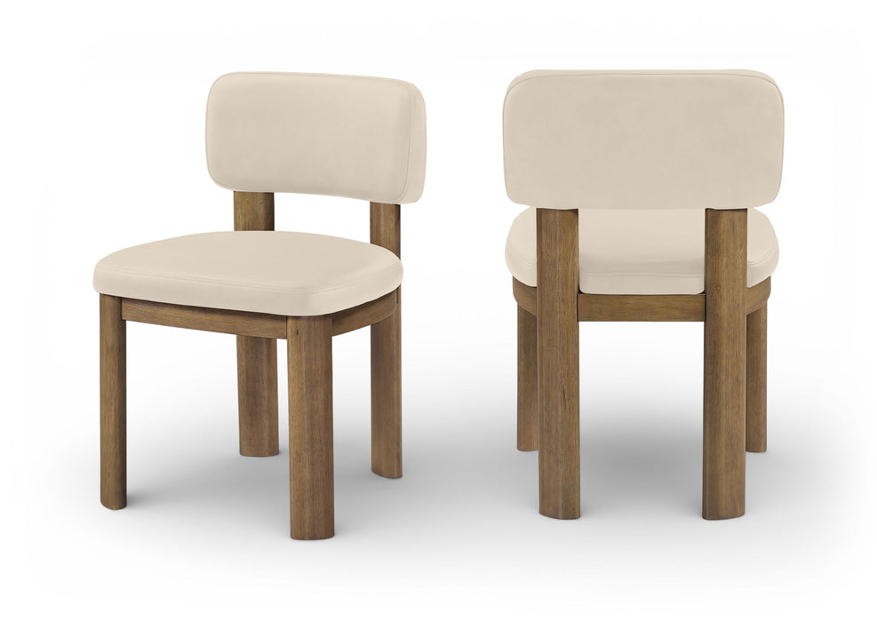 Paloma - Vegan Leather Upholstered Dining Chair (Set of 2) - Brown Frame - Simple Home Plus