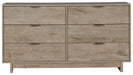 Oliah - Beige - Six Drawer Dresser - 31'' Height - Simple Home Plus