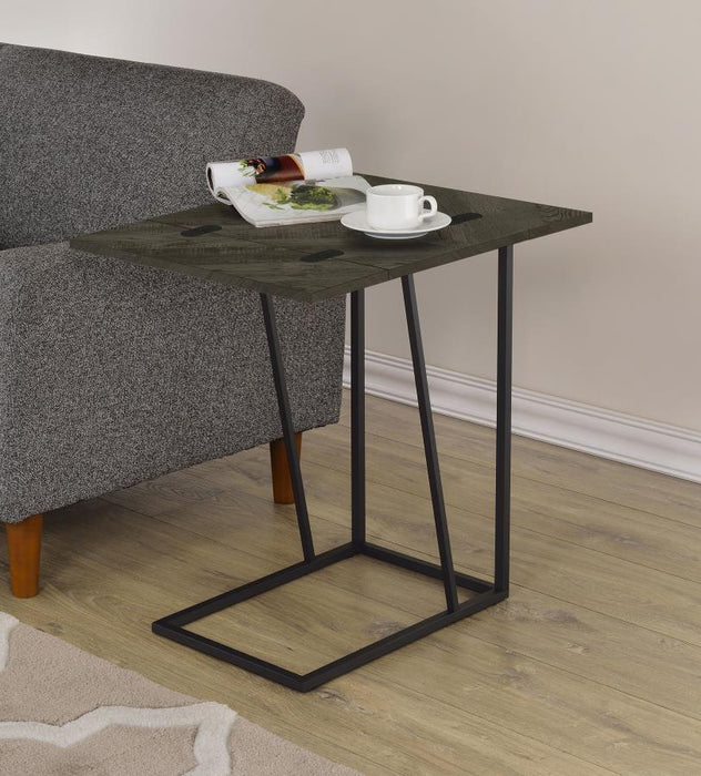 Carly - Expandable Engineered Wood C-Shaped Side Table - Simple Home Plus