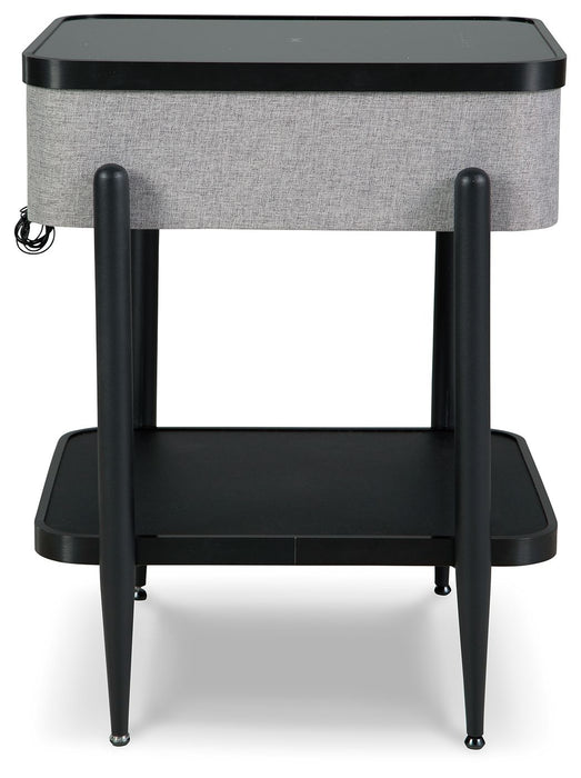 Jorvalee - Gray / Black - Accent Table with Speaker - Simple Home Plus