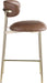 Lupita - Counter Stool With Brushed Gold Frame (Set of 2) - Simple Home Plus