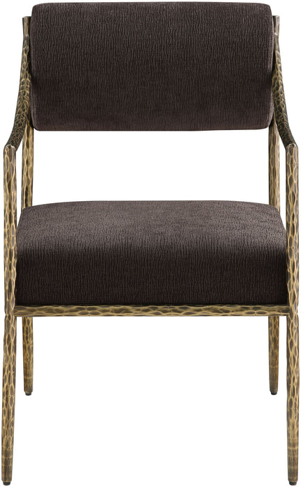 Bastille - Upholstered Dining Arm Chair (Set of 2) - Brass Frame - Simple Home Plus