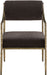 Bastille - Upholstered Dining Arm Chair (Set of 2) - Brass Frame - Simple Home Plus