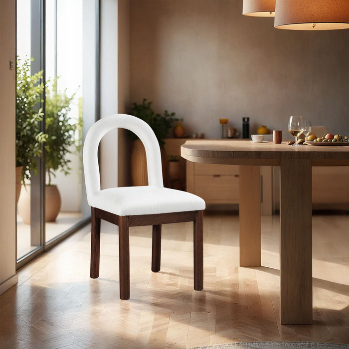 Conrad - Linen Dining Chair With Brown Legs - Simple Home Plus