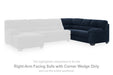 SimpleJoy - RAF Sofa With Corner Wedge - Navy - Simple Home Plus
