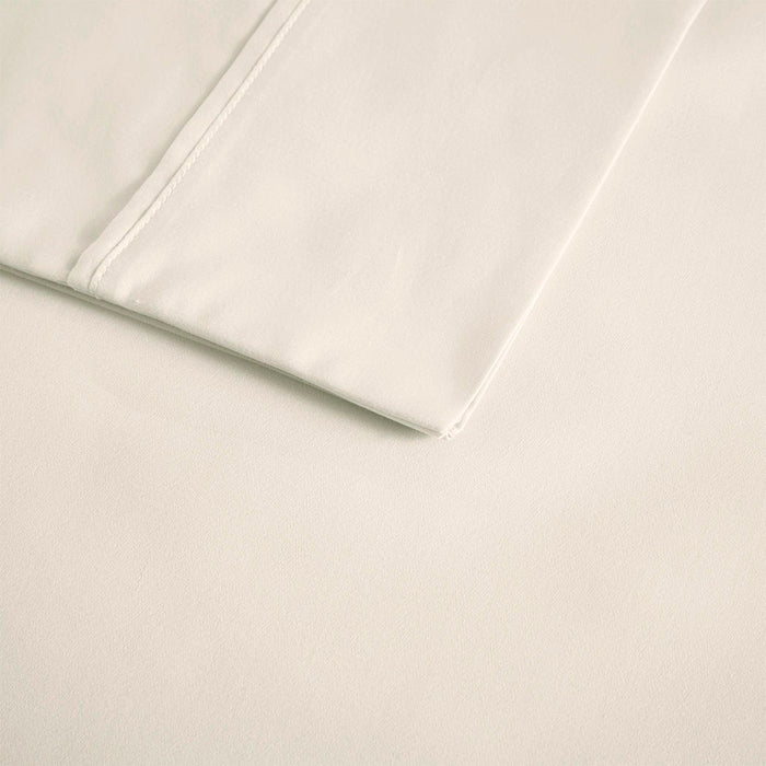 600 Thread Count - Cooling Cotton Blend 4 Piece King Sheet Set - Ivory - Simple Home Plus