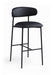 Lupita - Vegan Leather Upholstered Bar Stool With Matte Black Frame (Set of 2) - Simple Home Plus