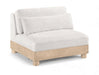 Turin - Chenille Fabric Upholstered Modular Armless Chair - Natural Base - Simple Home Plus