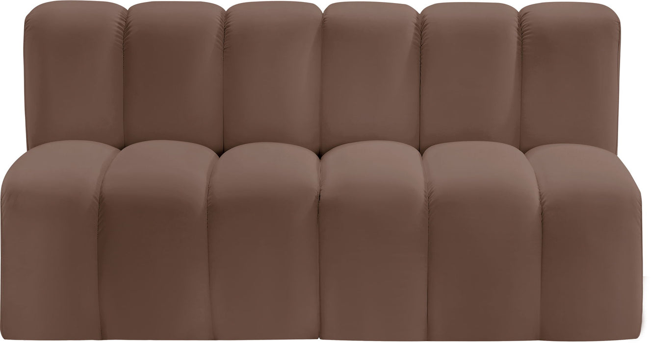 Arc - Faux Leather 2 Seats Modular Sofa - Simple Home Plus