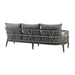 Zella - Outdoor Patio Sofa - Light Gray / Earl Gray - Simple Home Plus