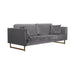 Lenox - Modern Sofa With Brass Legs - Simple Home Plus