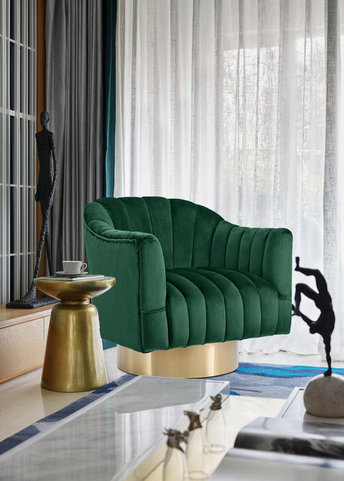 Farrah - Accent Chair with Gold Base - Simple Home Plus
