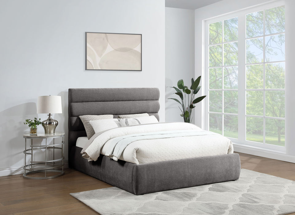 Adam - Chenille Fabric Bed With 52" Headboard - Simple Home Plus
