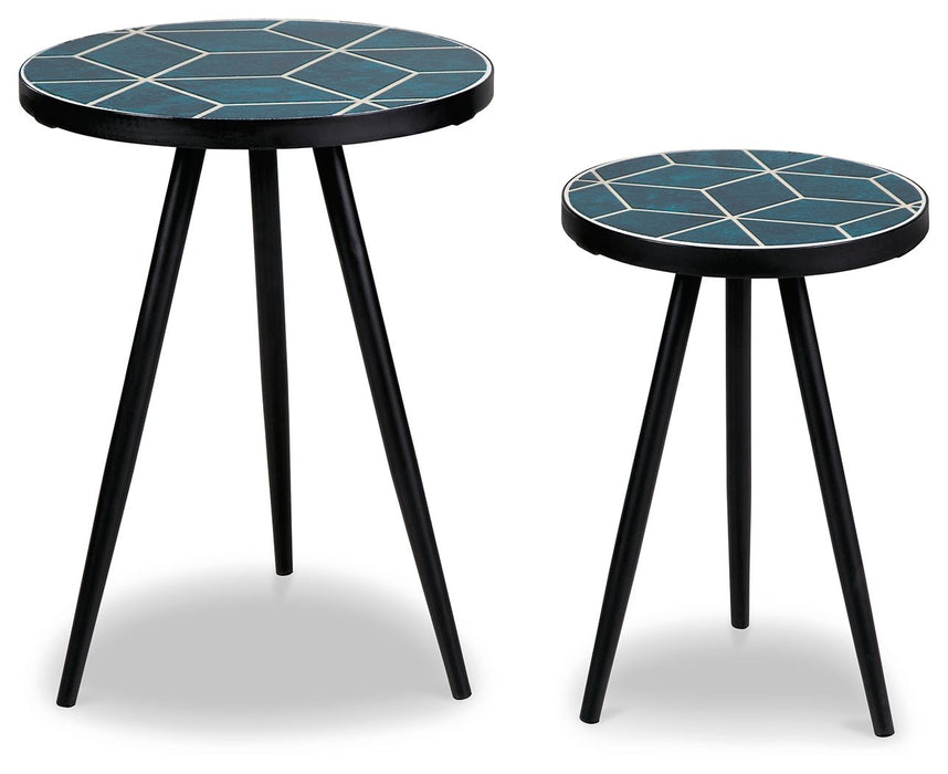 Clairbelle - Teal - Accent Table (Set of 2) - Simple Home Plus