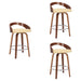 Sonia - 26" Counter Height Swivel Bar Stool - Walnut Wood - Simple Home Plus