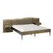 Clark - Queen Platform Bed Frame With Live-Edge Headboard And Built-In Nightstands / Drawers - Dark Brown - Simple Home Plus