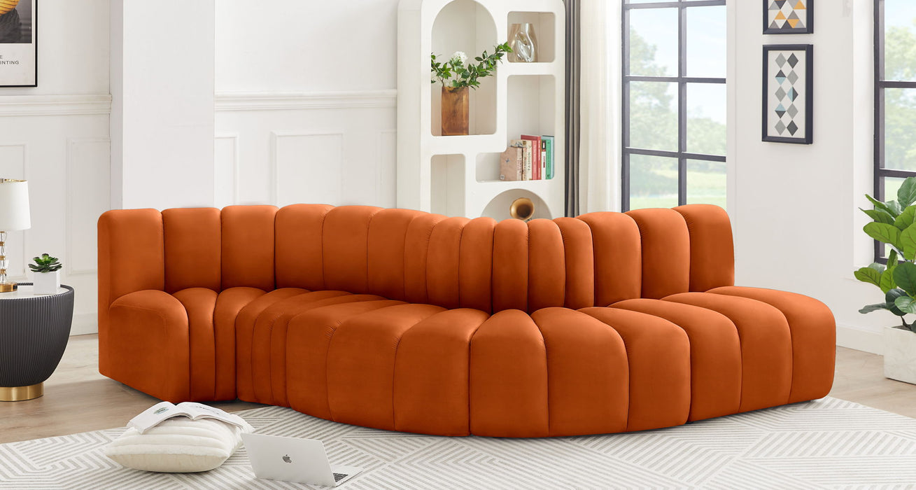 Arc - Velvet 5 Piece Modular Sofa - Simple Home Plus