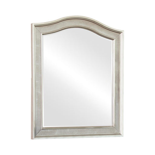 Bling Game - Arched Top Vanity Mirror - Metallic Platinum - Simple Home Plus