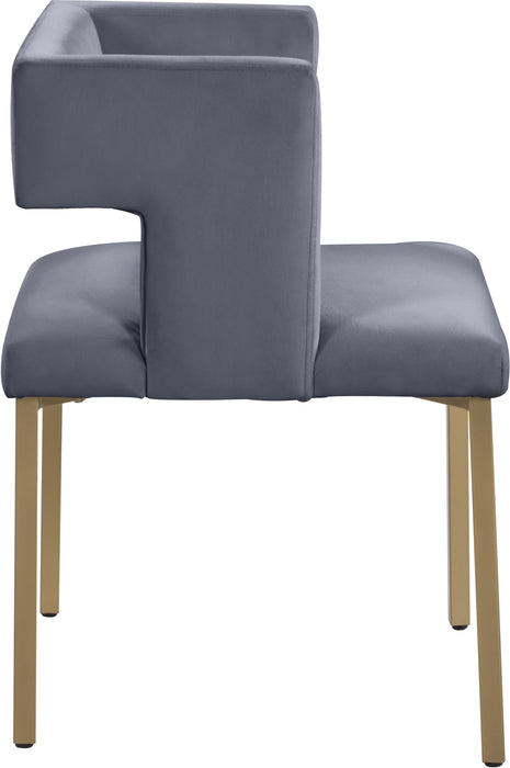 Caleb - Dining Chair with Gold Legs (Set of 2) - Simple Home Plus