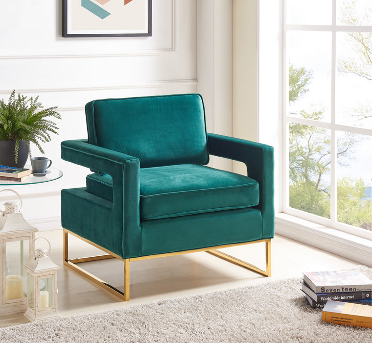 Noah - Accent Chair with Gold Legs - Simple Home Plus