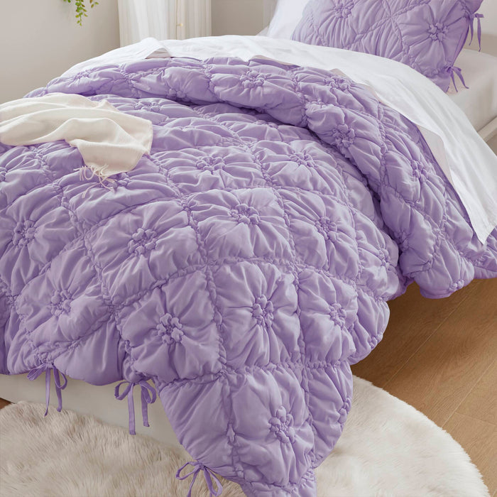 Lily - 2 Piece Comforter Set - Purple - Simple Home Plus