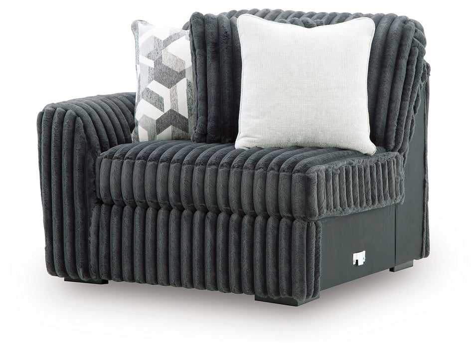 Midnight-Madness - LAF Corner Chair - Gunmetal - Simple Home Plus