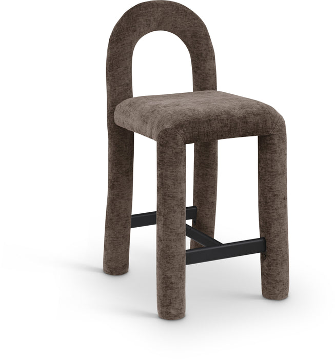 Amari - Chenille Fabric Stool - Simple Home Plus
