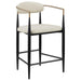 Tina - Metal Counter Height Bar Stool With Upholstered Back And Seat (Set of 2) - Simple Home Plus