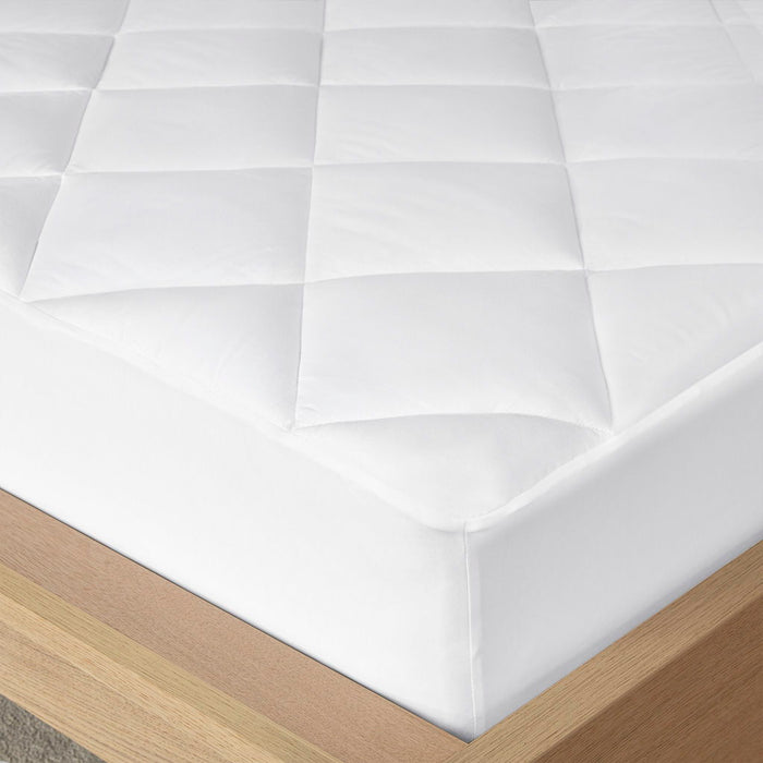 Quiet Nights - King Waterproof Diamond Quilting Down Alternative Mattress Pad - White