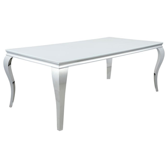 Carone - Rectangular Glass Top Dining Table - Simple Home Plus