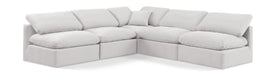 Indulge - Velvet 5 Piece Modular Corner Armless Sectional - Simple Home Plus