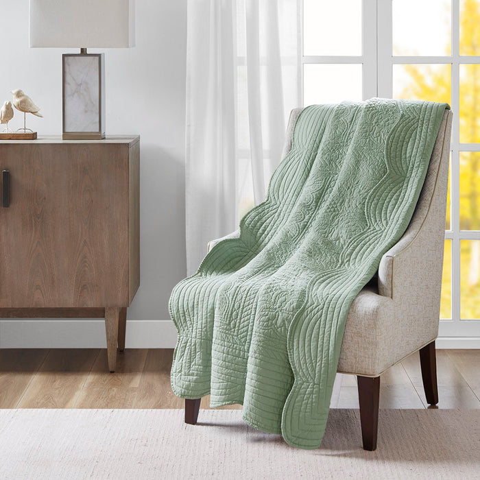 Tuscany - Oversized Quilted Throw - Seafoam - Simple Home Plus