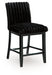 Mervannie - Upholstered Barstool (Set of 2) - Black - Simple Home Plus