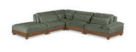 Turin - Chenille Fabric Upholstered Modular Sectional - Green - Simple Home Plus